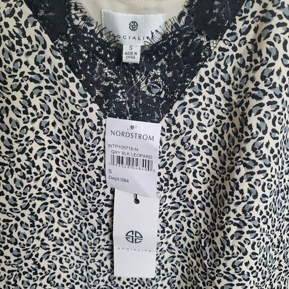 New Socialite black & gray leopard Cami size Small - Picture 9 of 9